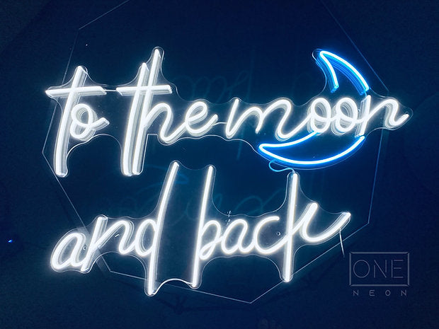 To The Moon And Back | LED Neon Sign