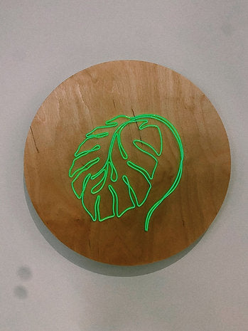 Monstera Plant Neon Sign | El Wire Signs Wall Art