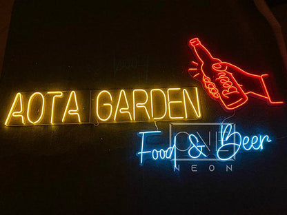 AOTA GARDEN - Food & Beer | LED Neon Sign