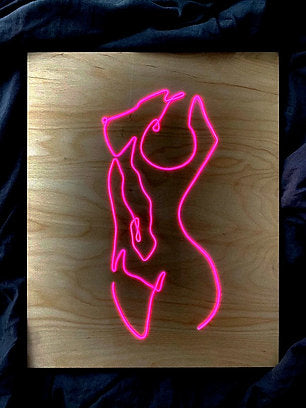 Women’s Nude Figure Neon Sign | El Wire Signs Wall Art