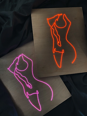 Women’s Nude Figure Neon Sign | El Wire Signs Wall Art