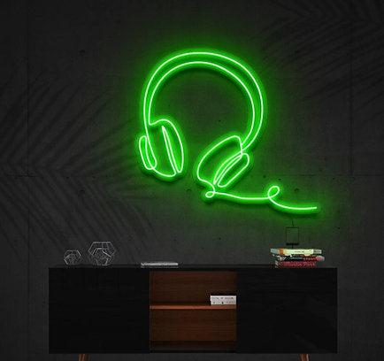 Headphones Line Art | LED Neon Sign