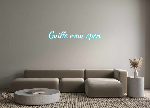 Custom Neon Sign Gville now open