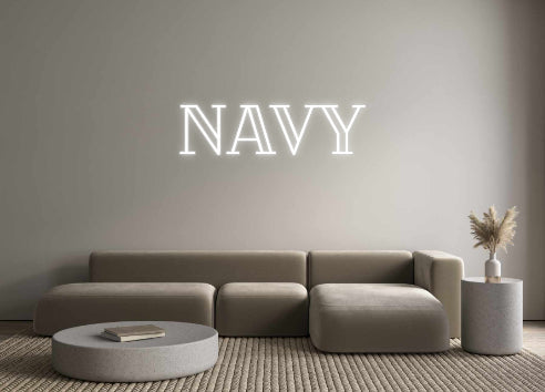 Custom Neon Sign Navy