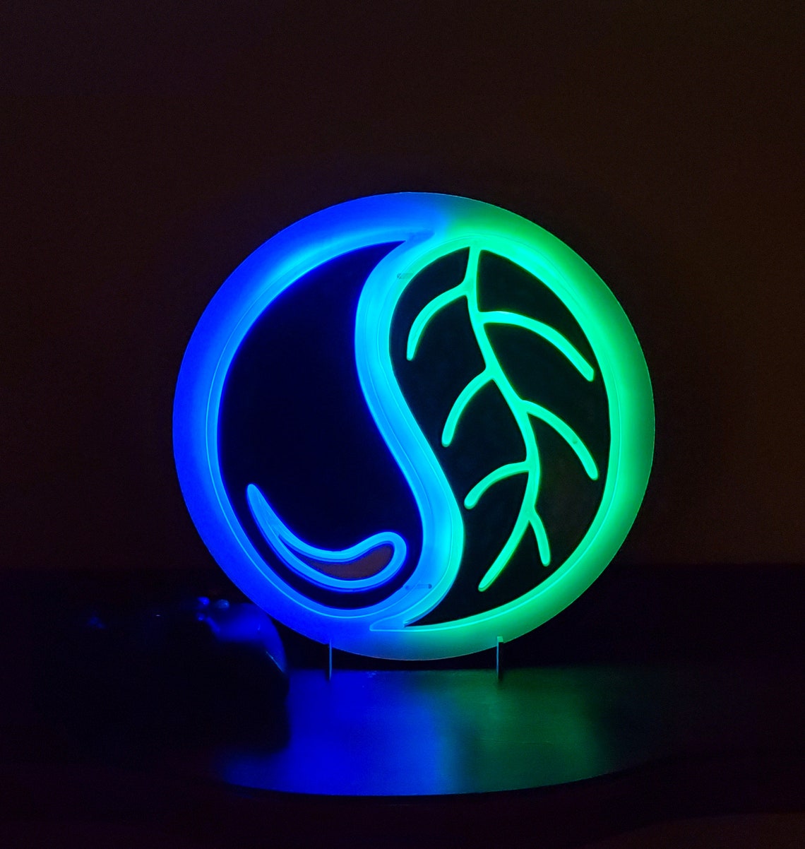 Yin Yang Earth and Water  | Edge Lit Acrylic Signs