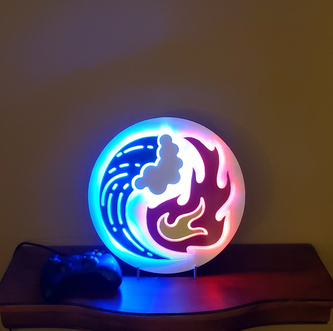 Yin Yang Fire and Air | Edge Lit Acrylic Signs