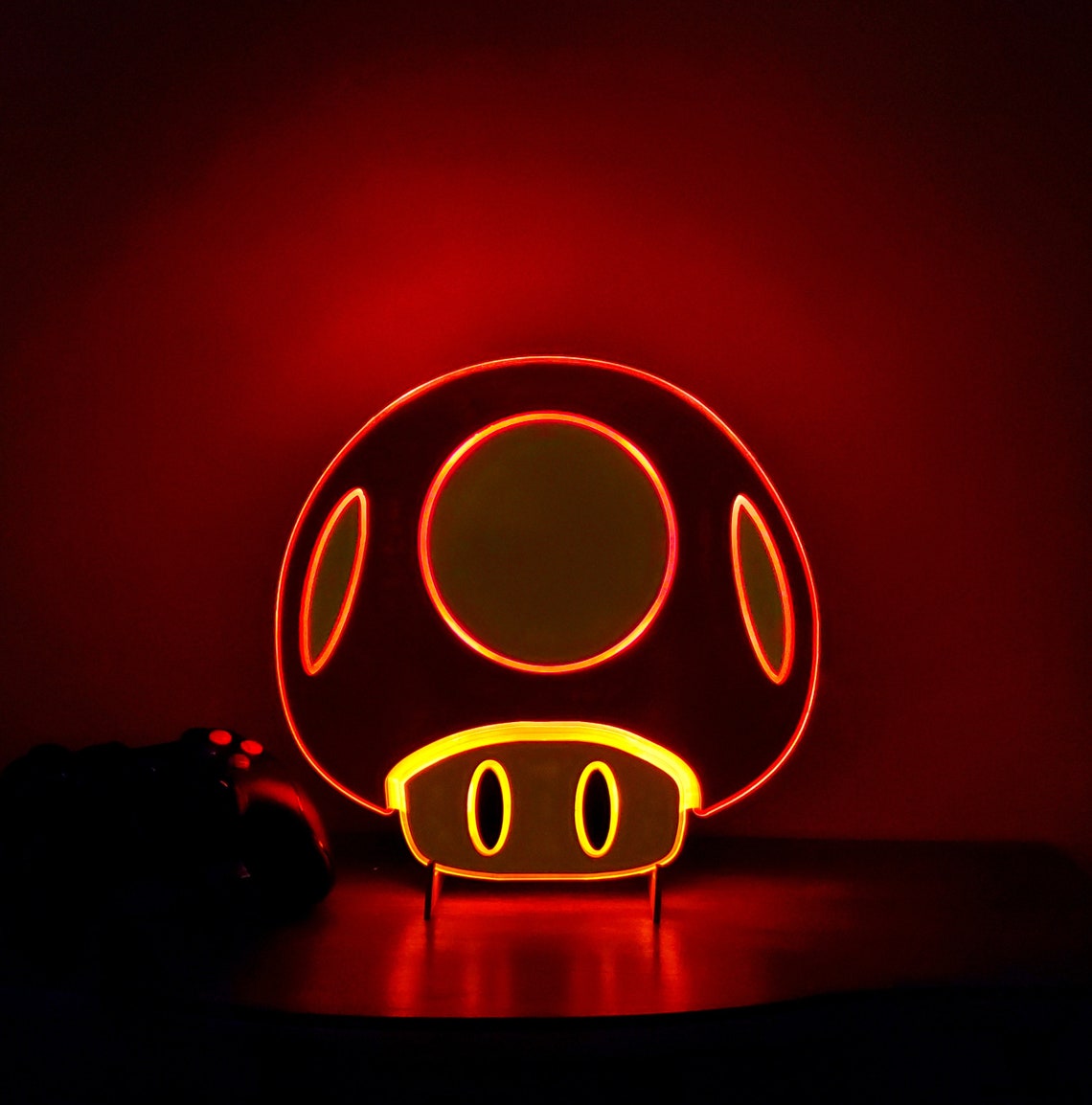 Mario Super Mushroom | Edge Lit Acrylic Signs