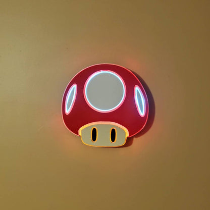 Mario Super Mushroom | Edge Lit Acrylic Signs