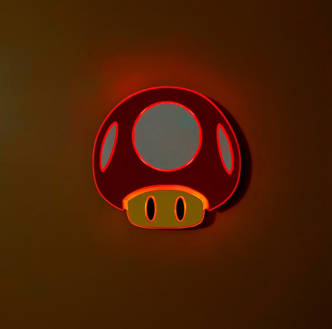 Mario Super Mushroom | Edge Lit Acrylic Signs