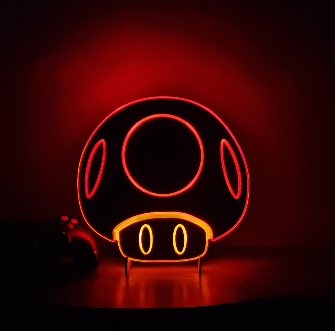 Mario Super Mushroom | Edge Lit Acrylic Signs