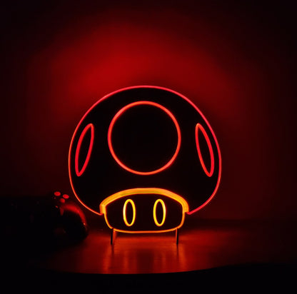 Mario Super Mushroom | Edge Lit Acrylic Signs