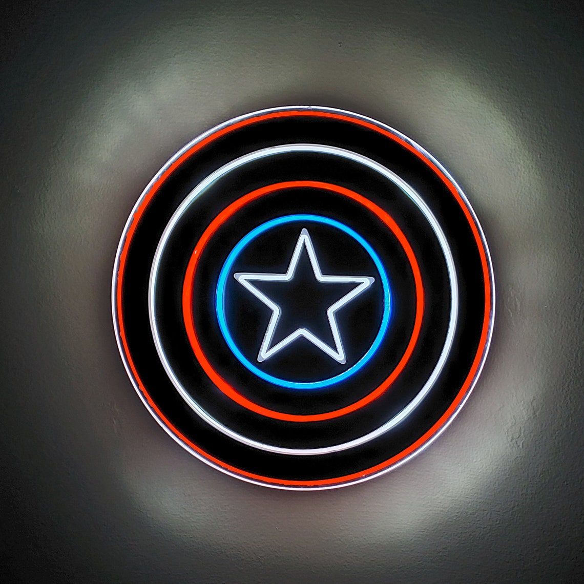 Captain America Shield | Edge Lit Acrylic Signs