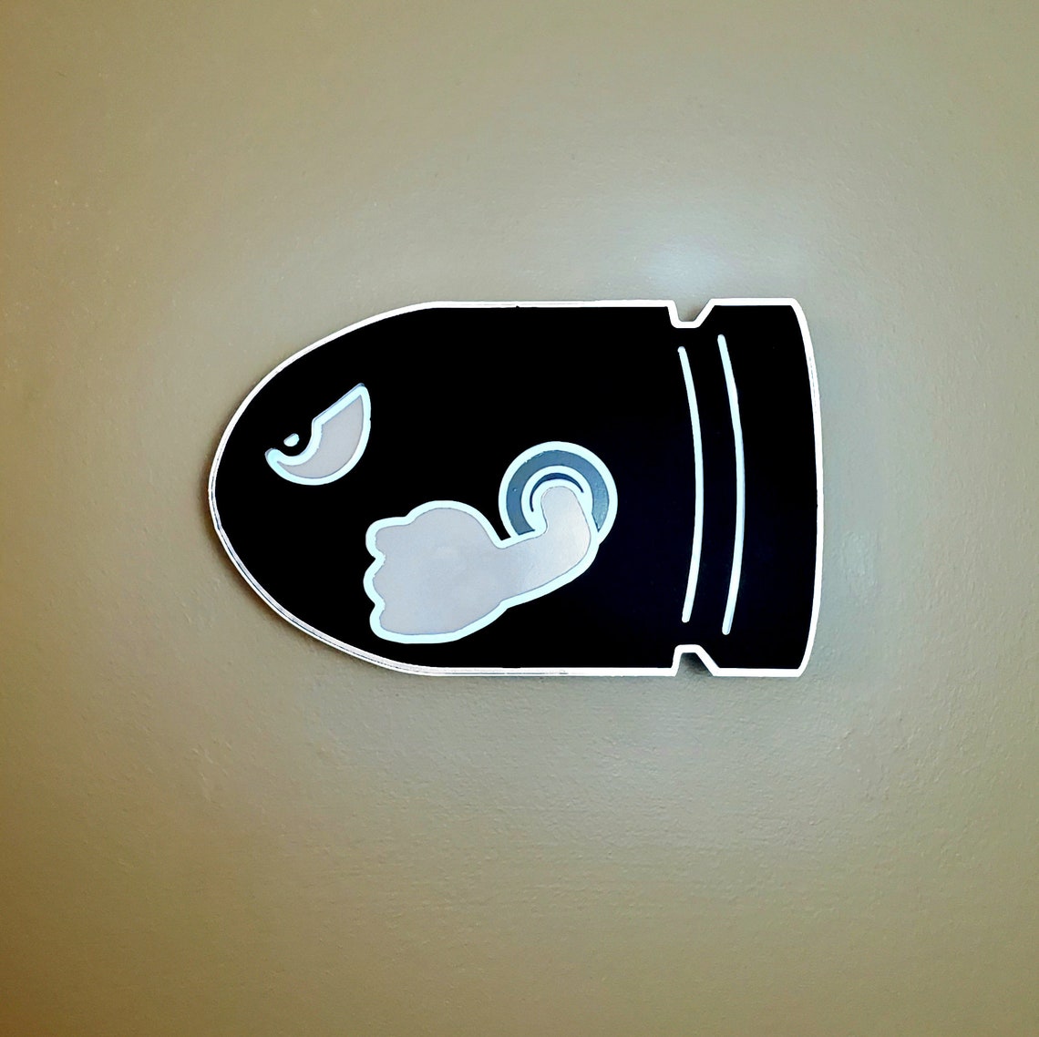 Mario Bullet Bill | Edge Lit Acrylic Signs