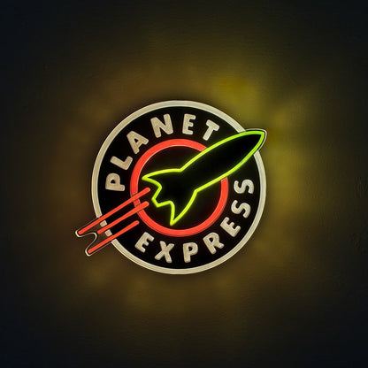 Planet Express | Edge Lit Acrylic Signs