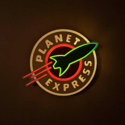 Planet Express | Edge Lit Acrylic Signs