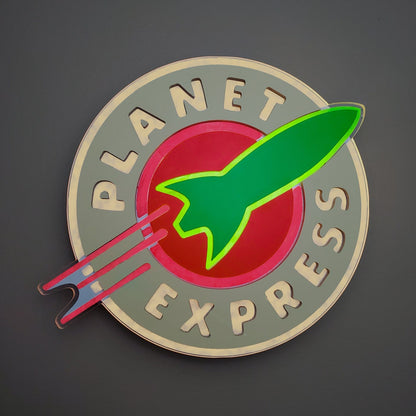 Planet Express | Edge Lit Acrylic Signs