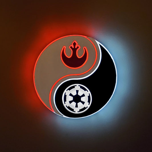 Rebel and Empire Yin Yang | Edge Lit Acrylic Signs