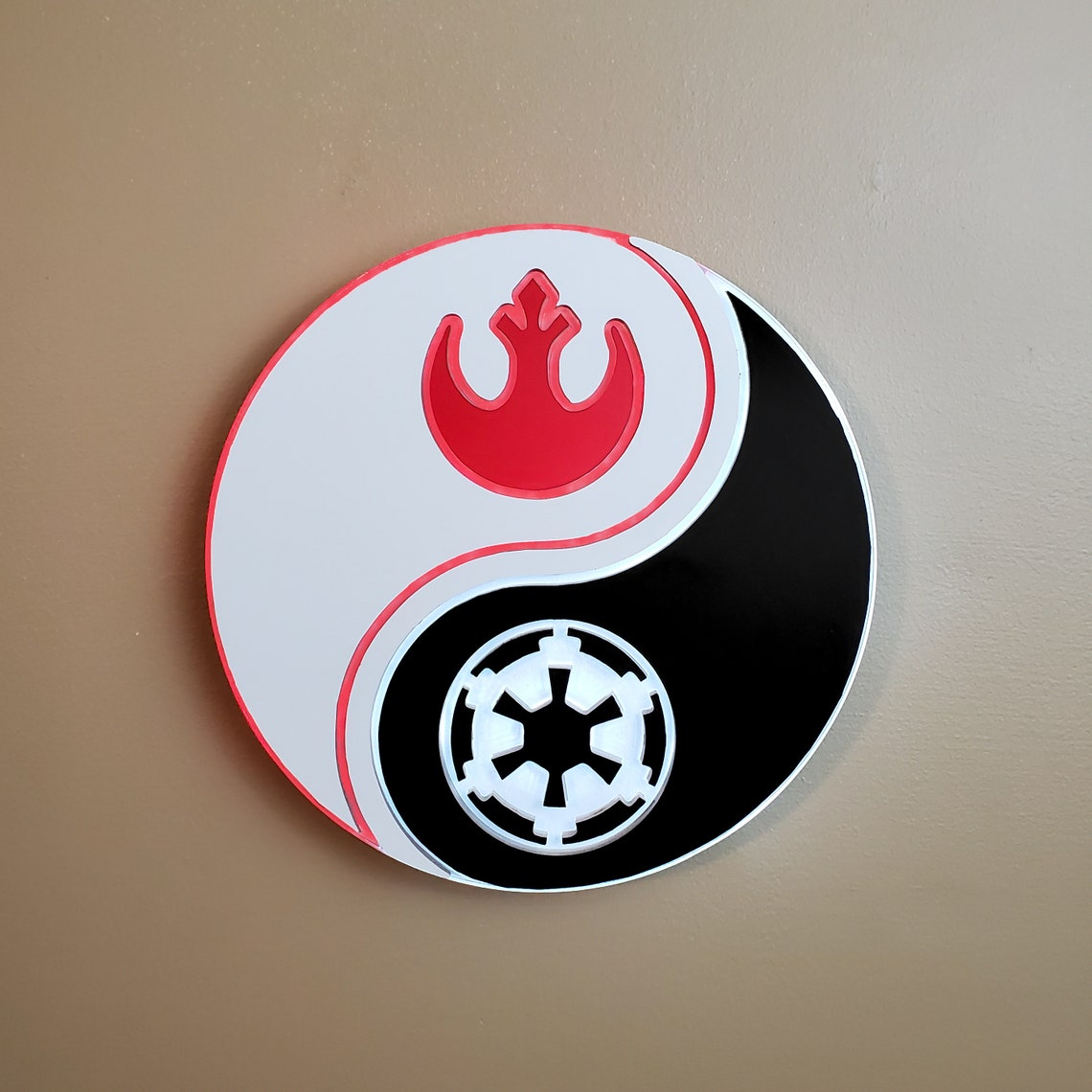 Rebel and Empire Yin Yang | Edge Lit Acrylic Signs