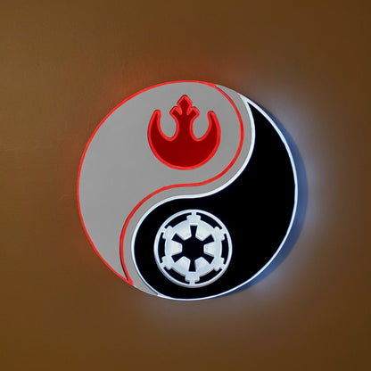 Rebel and Empire Yin Yang | Edge Lit Acrylic Signs