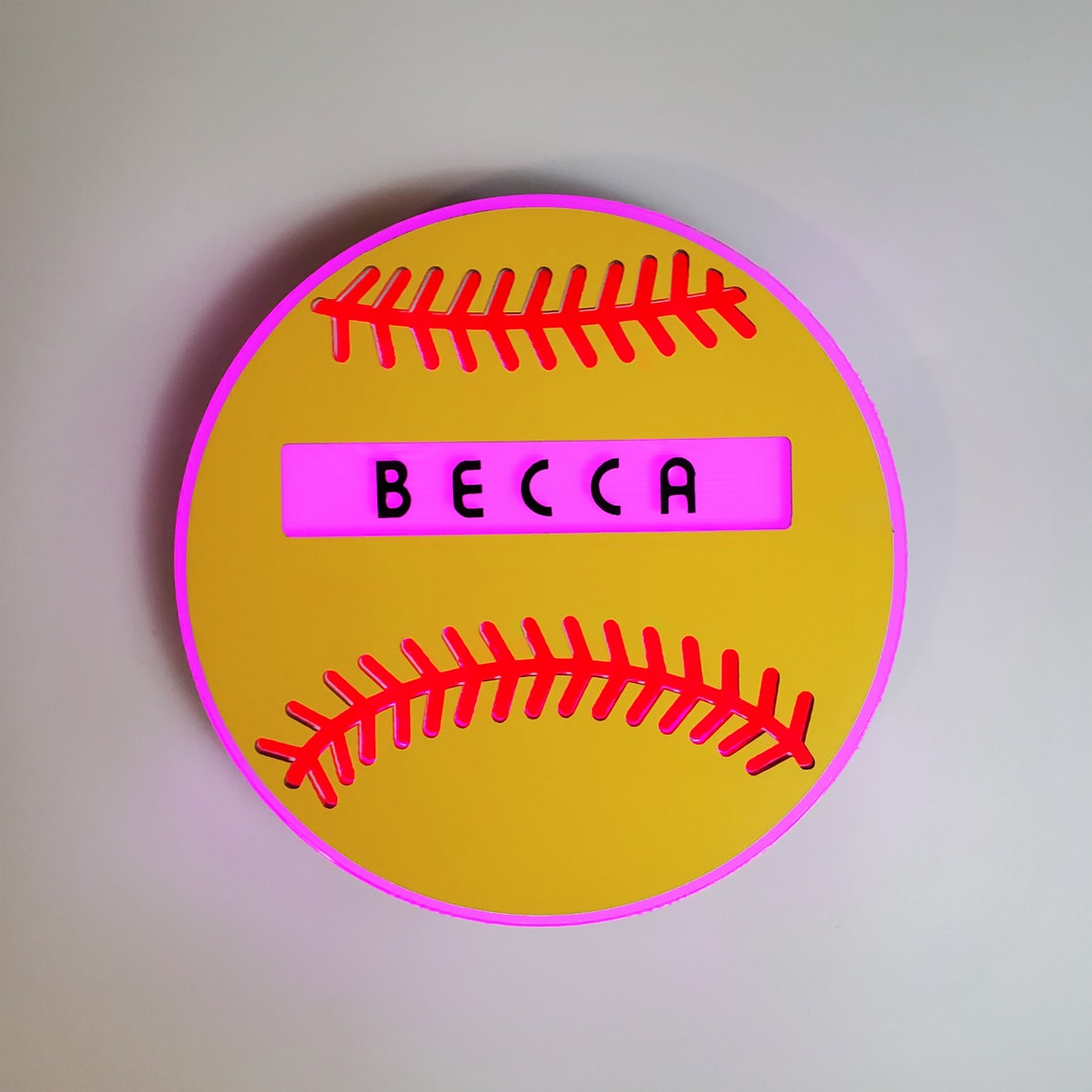 Softball | Edge Lit Acrylic Signs