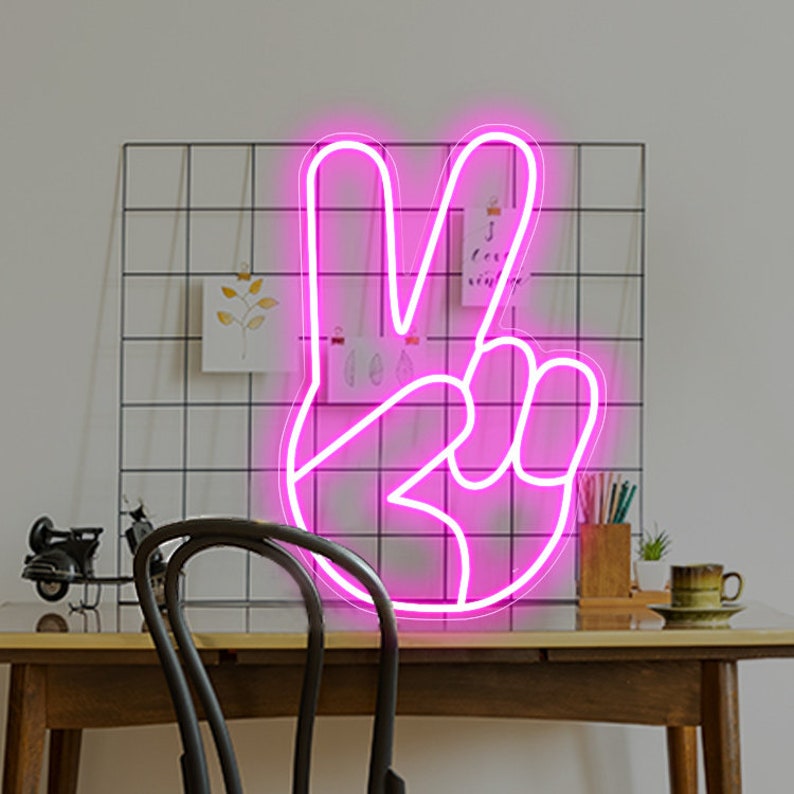 Peace Emoji | LED Neon Sign