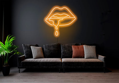 Dripping Lips | LED Neon Sign