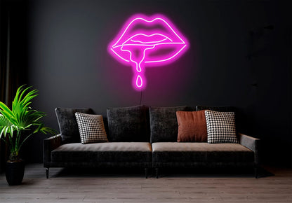 Dripping Lips | LED Neon Sign