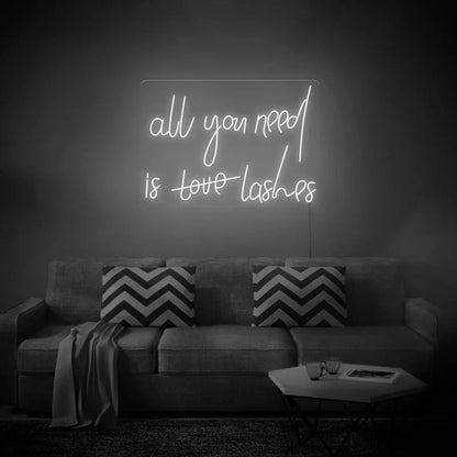 All You Need Is Love Lashed | LED Neon Sign