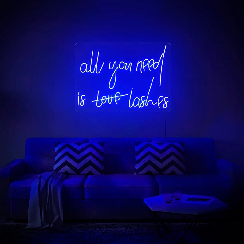 All You Need Is Love Lashed | LED Neon Sign