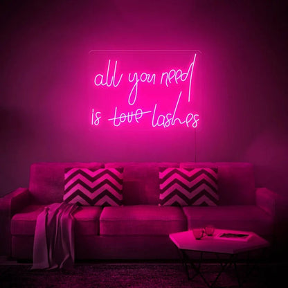 All You Need Is Love Lashed | LED Neon Sign