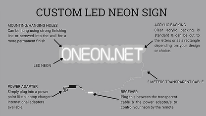 (2 sets) 7R design | LED Neon Sign