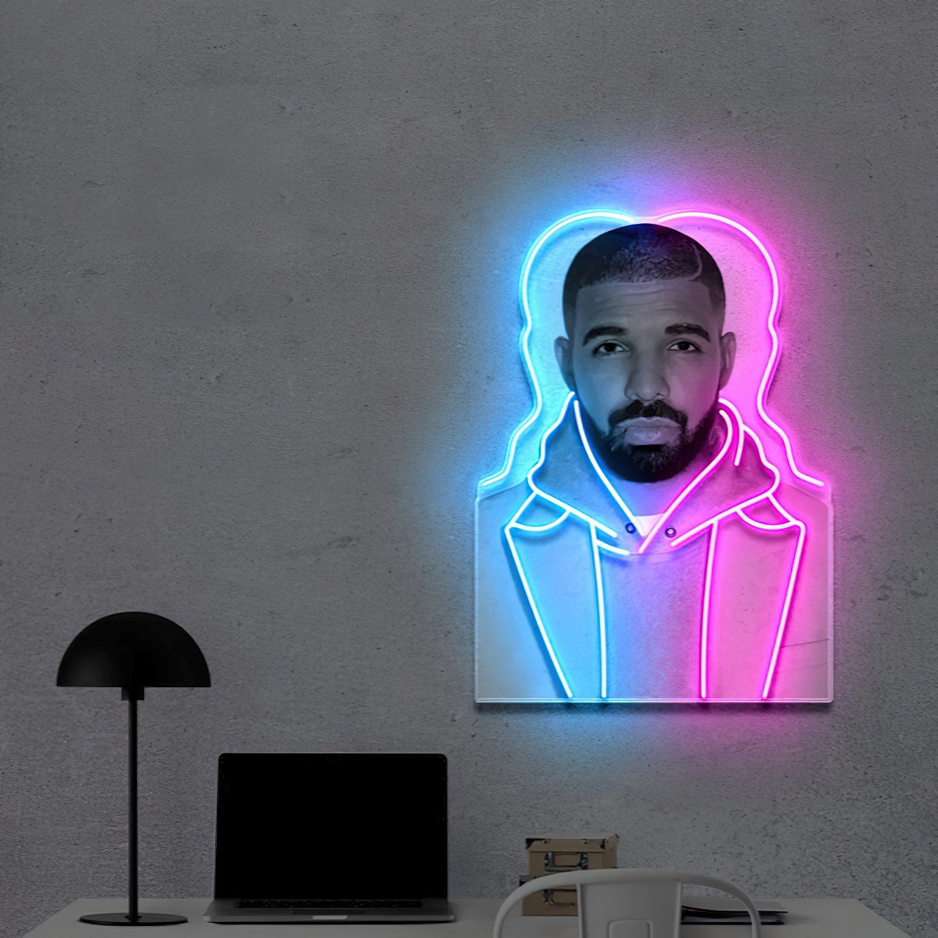 King Of The North | Neon Acrylic Artwork