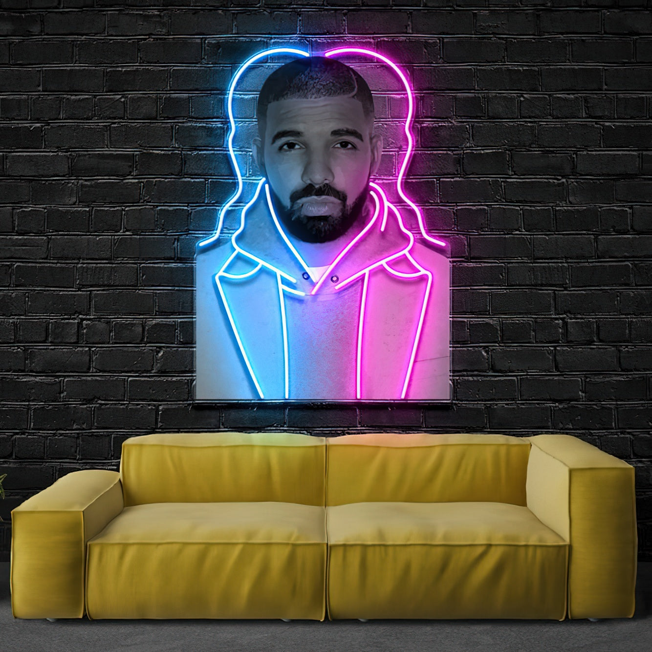 King Of The North | Neon Acrylic Artwork