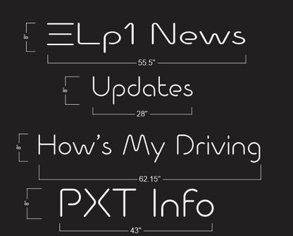 LP1 New+Update+How's my driving+PXT Info | LED Neon Sign