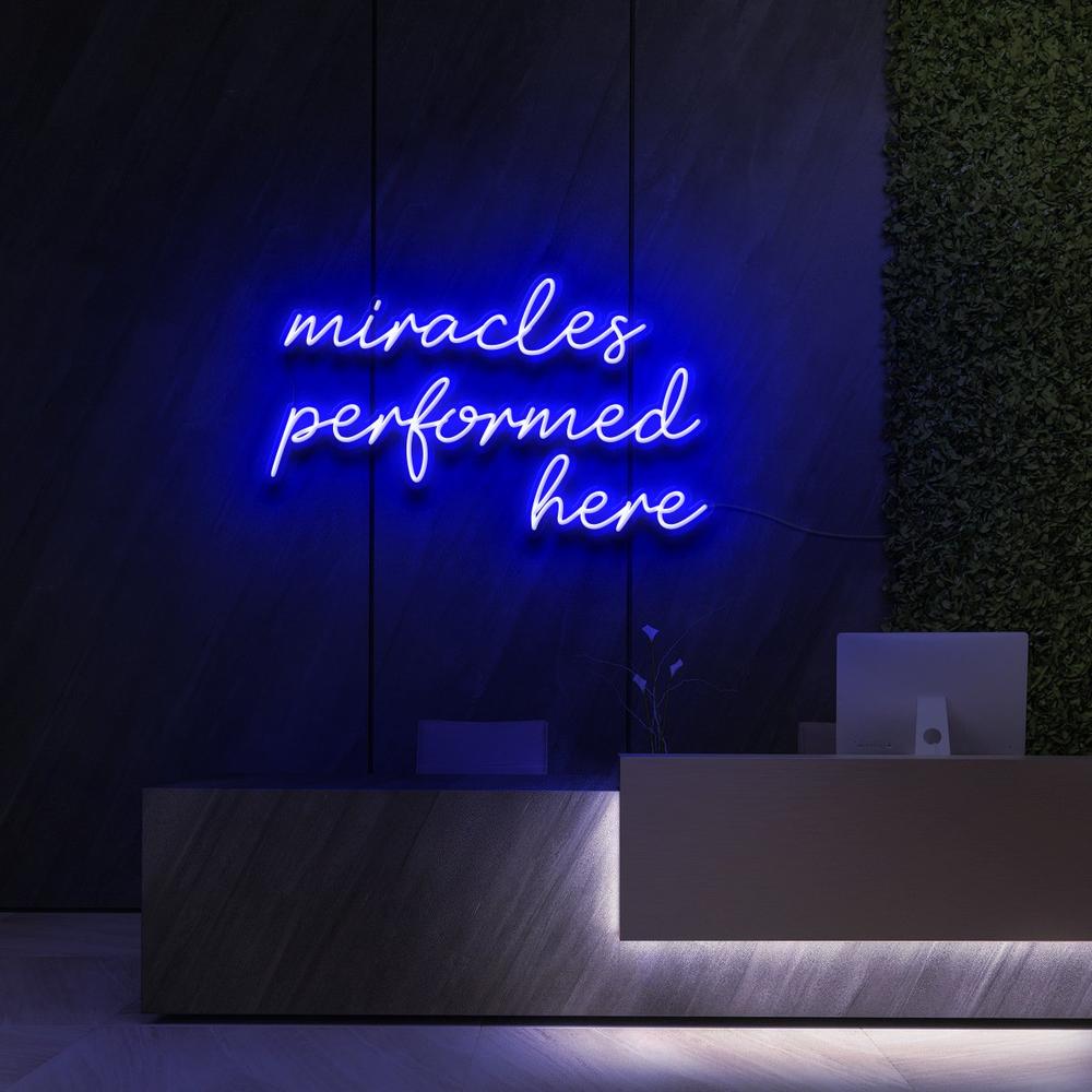 Miracles Performed Here | LED Neon Sign