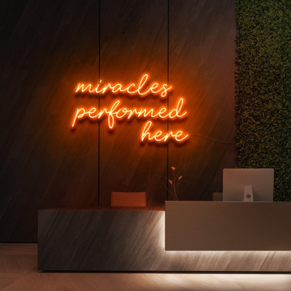Miracles Performed Here | LED Neon Sign