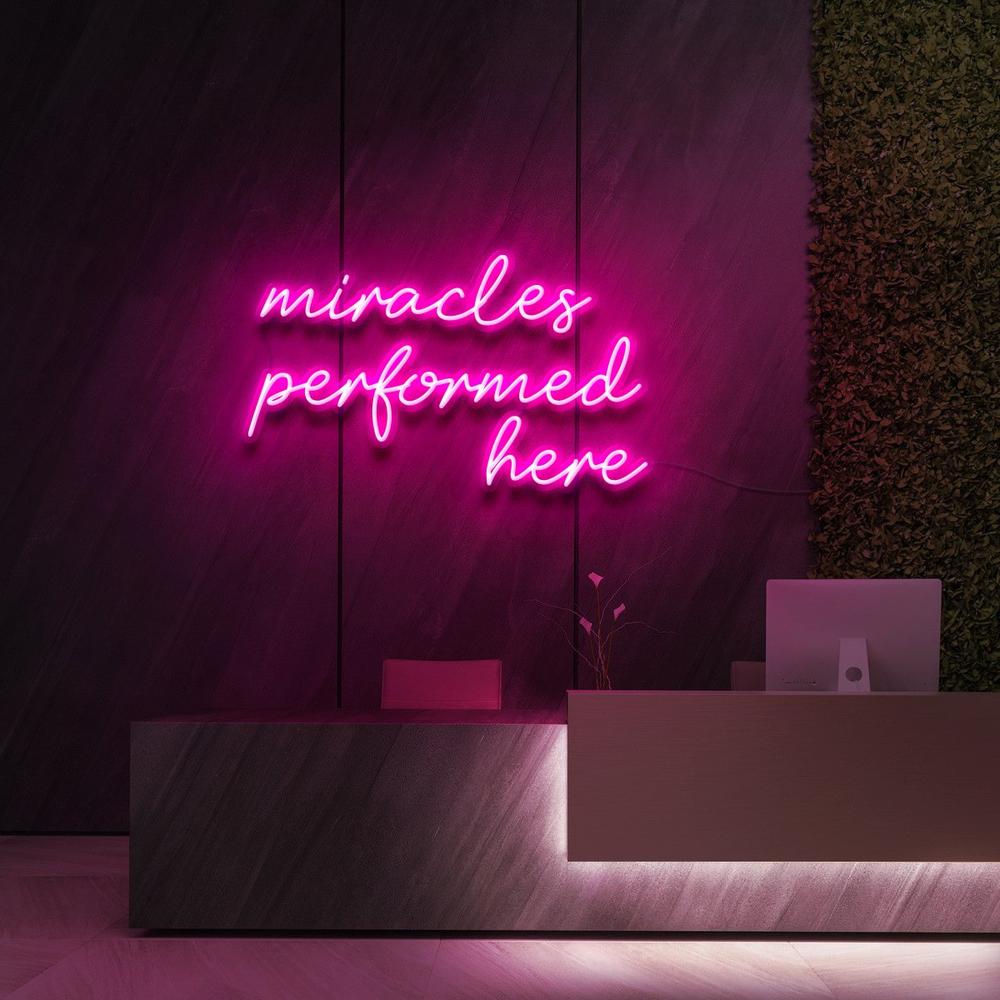 Miracles Performed Here | LED Neon Sign