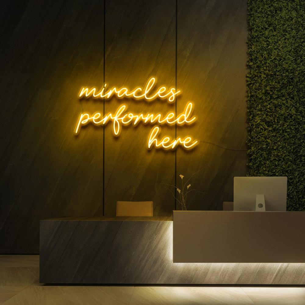 Miracles Performed Here | LED Neon Sign