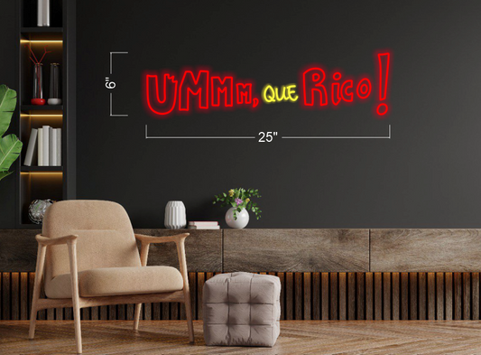 Ummm que Rico logo | LED Neon Sign