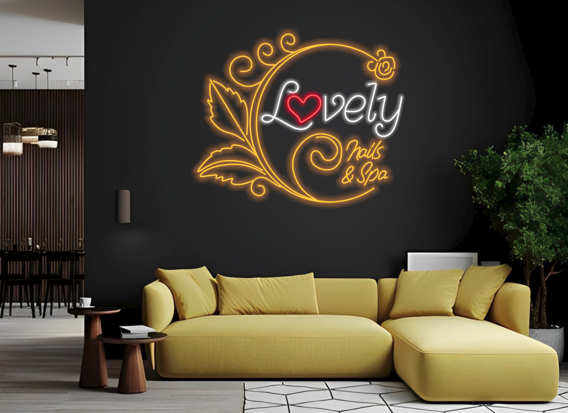 (2 sets) LOVELY NAILS | LED Neon Sign