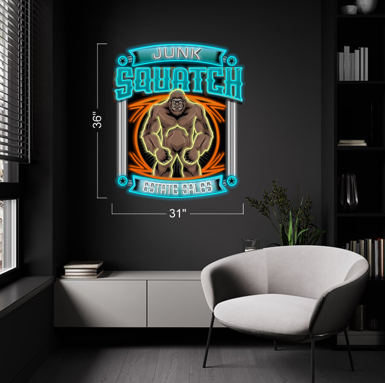 (2 sets) JUNK SQUATCH + RILEYS UNIQUES | LED Neon Sign