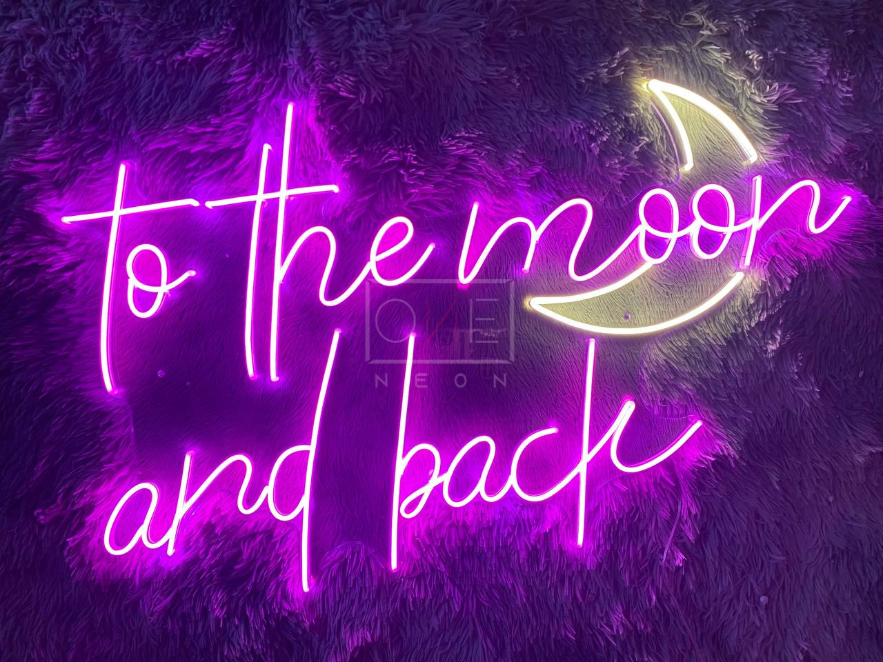 To The Moon And Back | LED Neon Sign