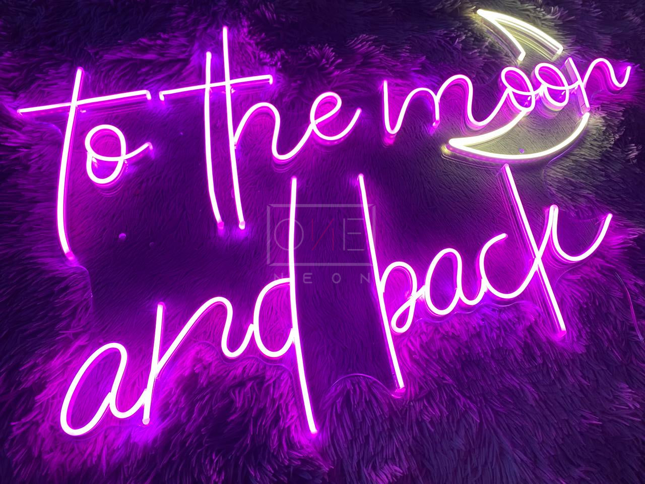 To The Moon And Back | LED Neon Sign