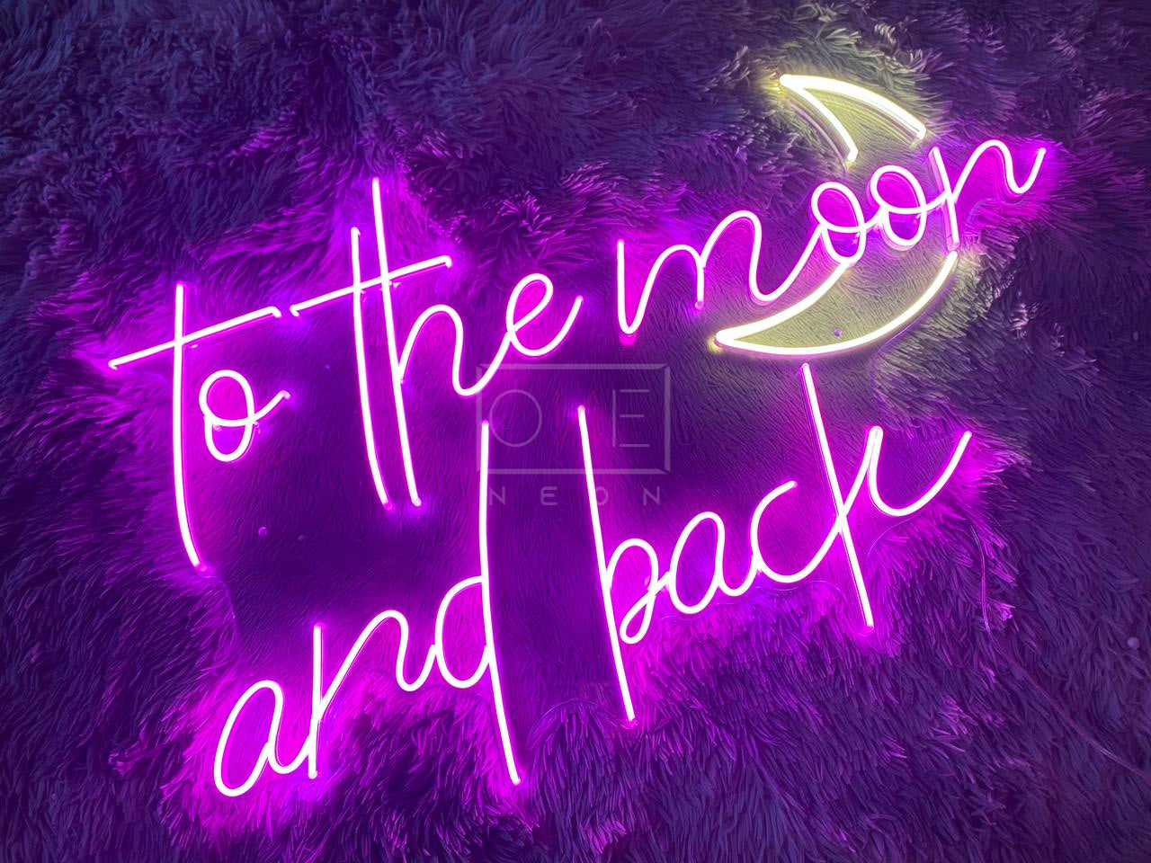 To The Moon And Back | LED Neon Sign