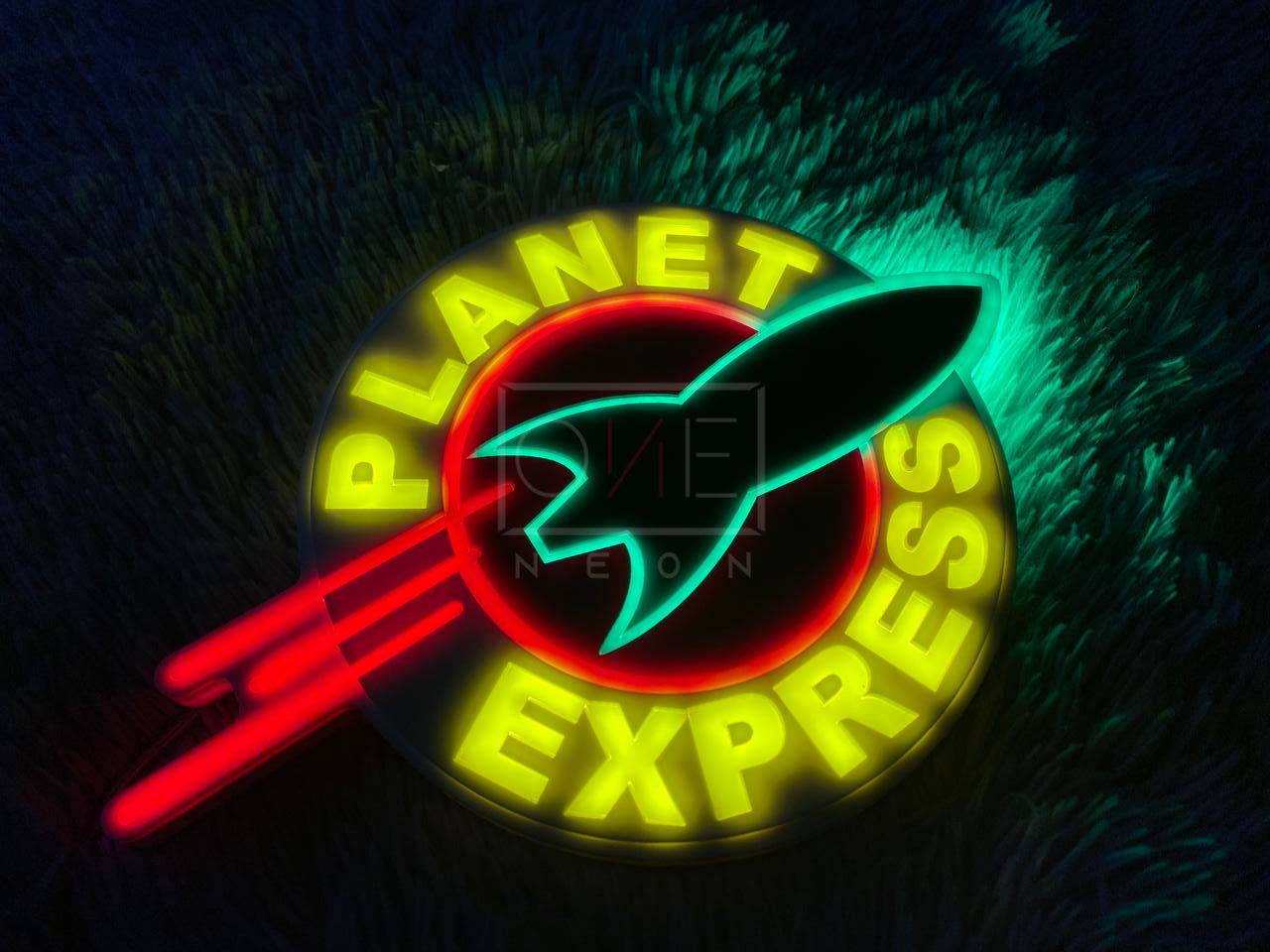 Planet Express | Edge Lit Acrylic Signs