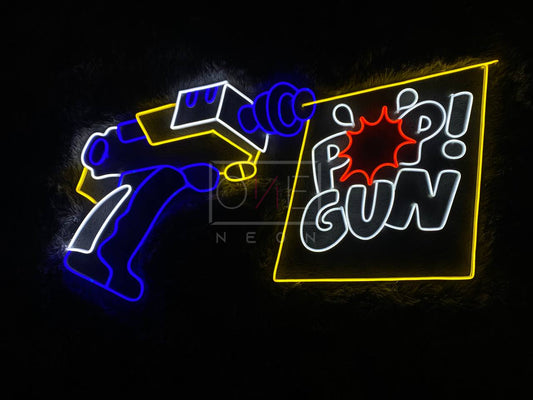 Funko Logo & Popgun | LED Neon Sign