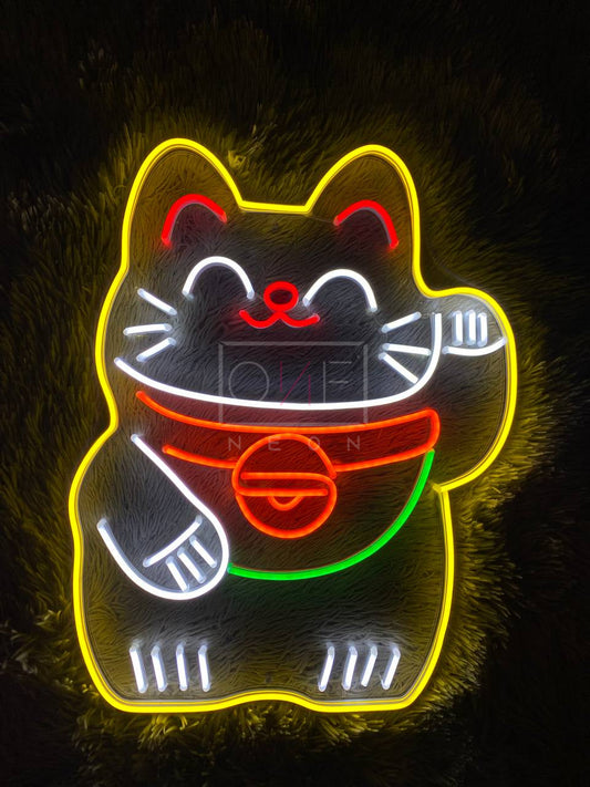 Lucky Cat | LED Neon Sign