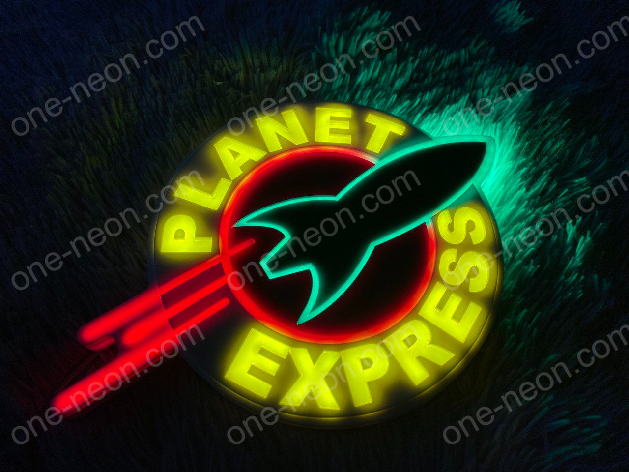 Planet Express | Edge Lit Acrylic Signs