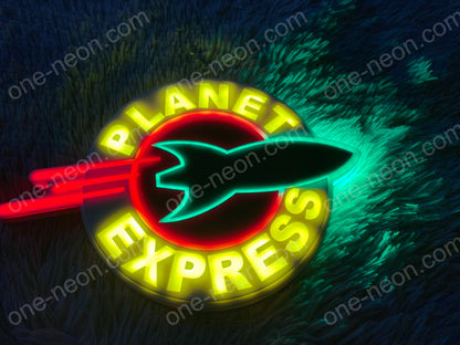 Planet Express | Edge Lit Acrylic Signs