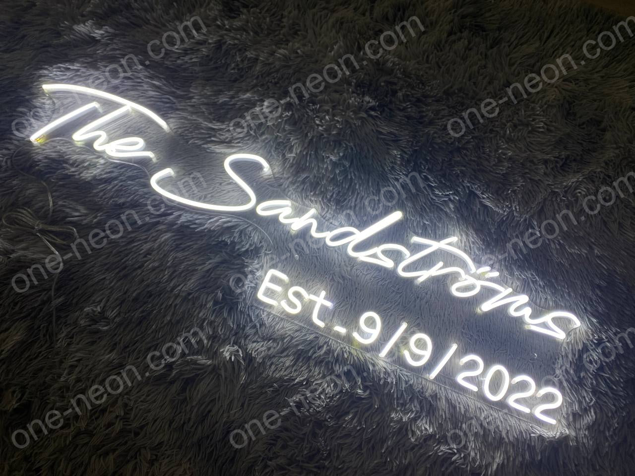 The Sandströms est. 9/9/2022 | LED Neon Sign